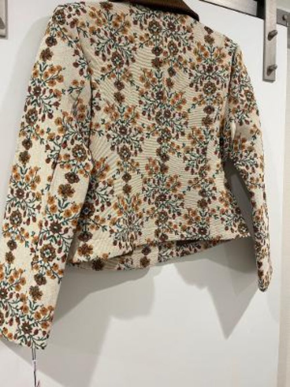 Avec Les Filles Floral Long Slim Four Pocket Jacket - Picture 4 of 10